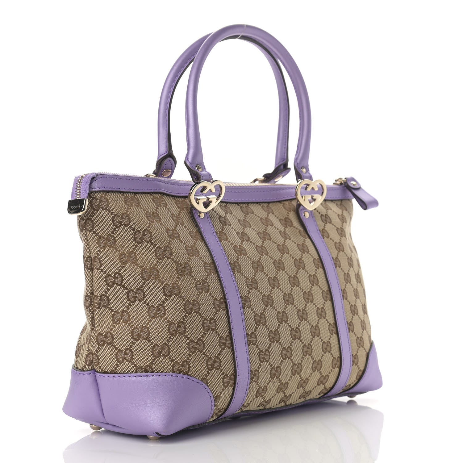 Gucci Monogram Small Lovely Heart Tote Purple 3 of 12