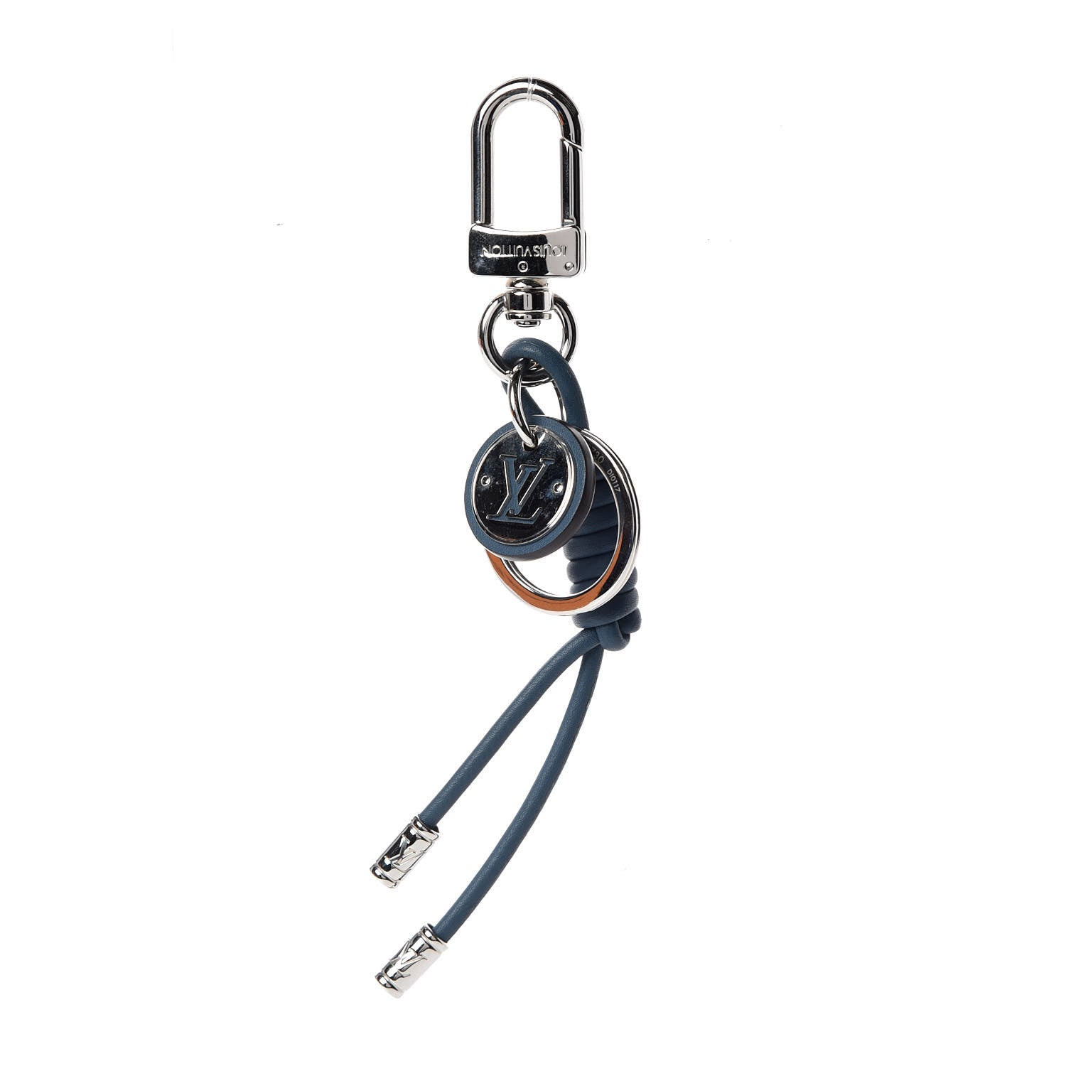 Louis Vuitton Calfskin Graphite Rope Key Holder Blue 1 of 4