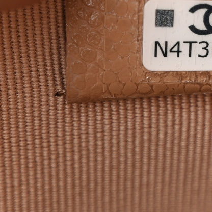 Chanel Caviar Quilted Cosmetic Case Dark Beige 7 of 9