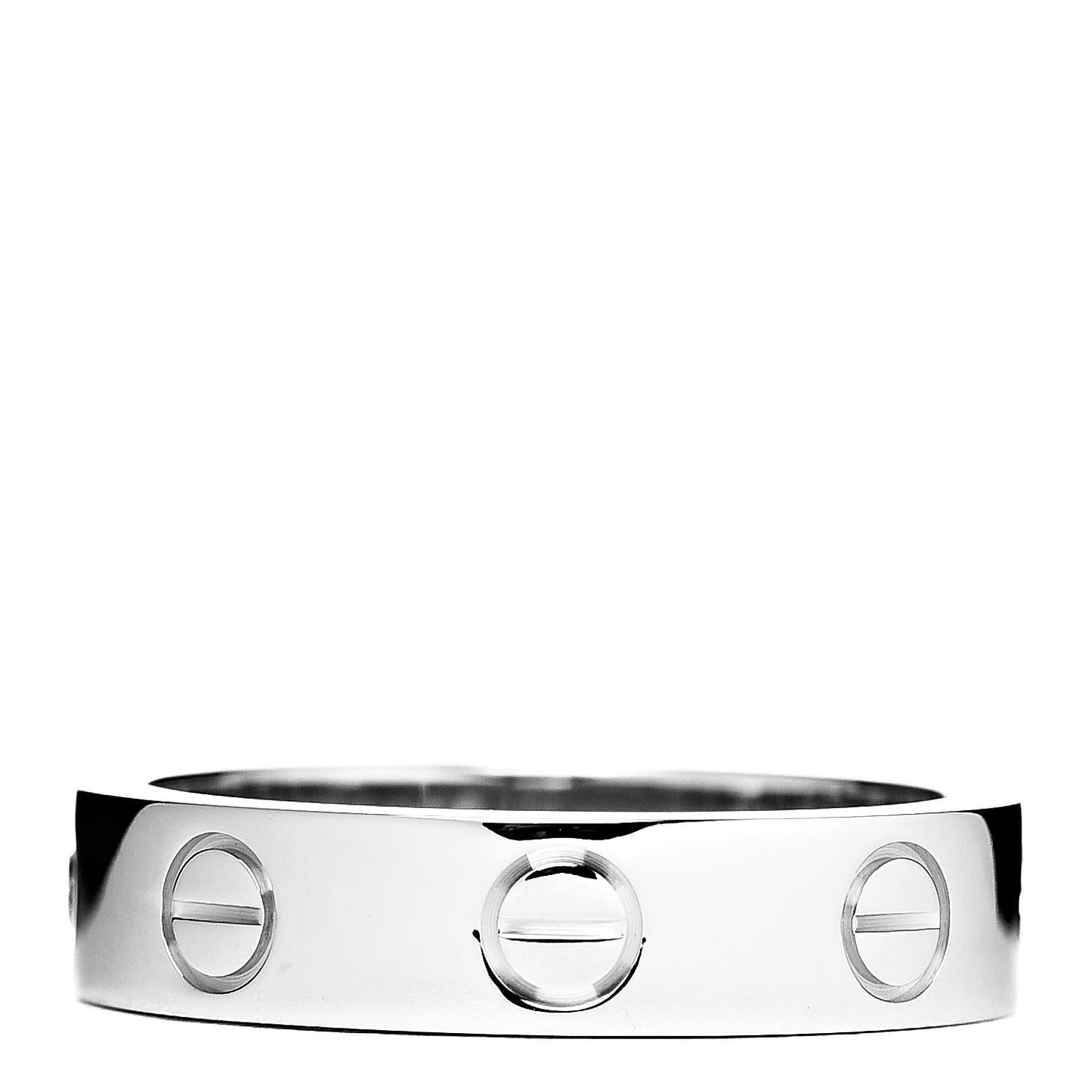 18K White Gold Diamond 4mm LOVE Wedding Band Ring 46 3.75