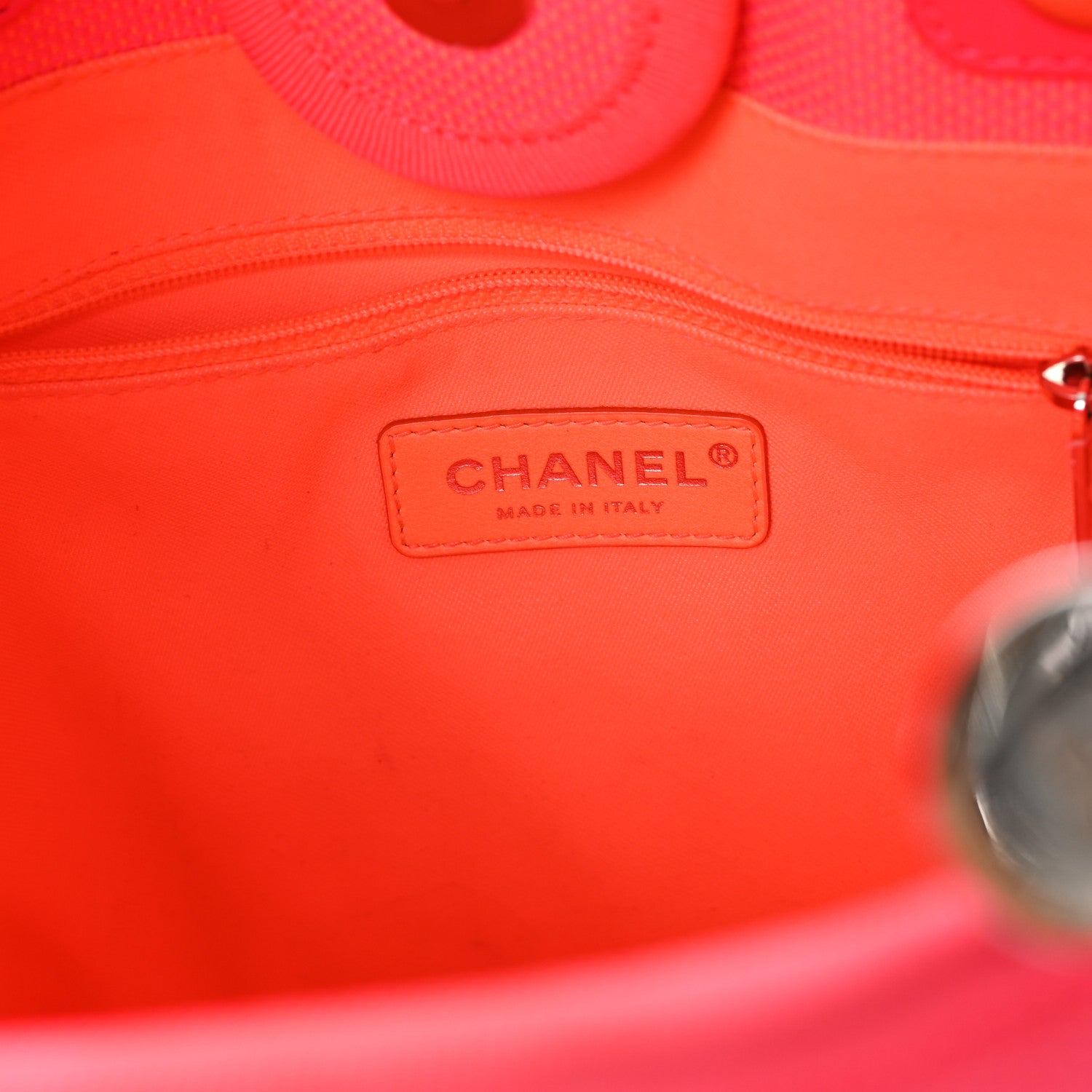 Chanel Canvas Mini Deauville Tote Pink Orange 6 of 12