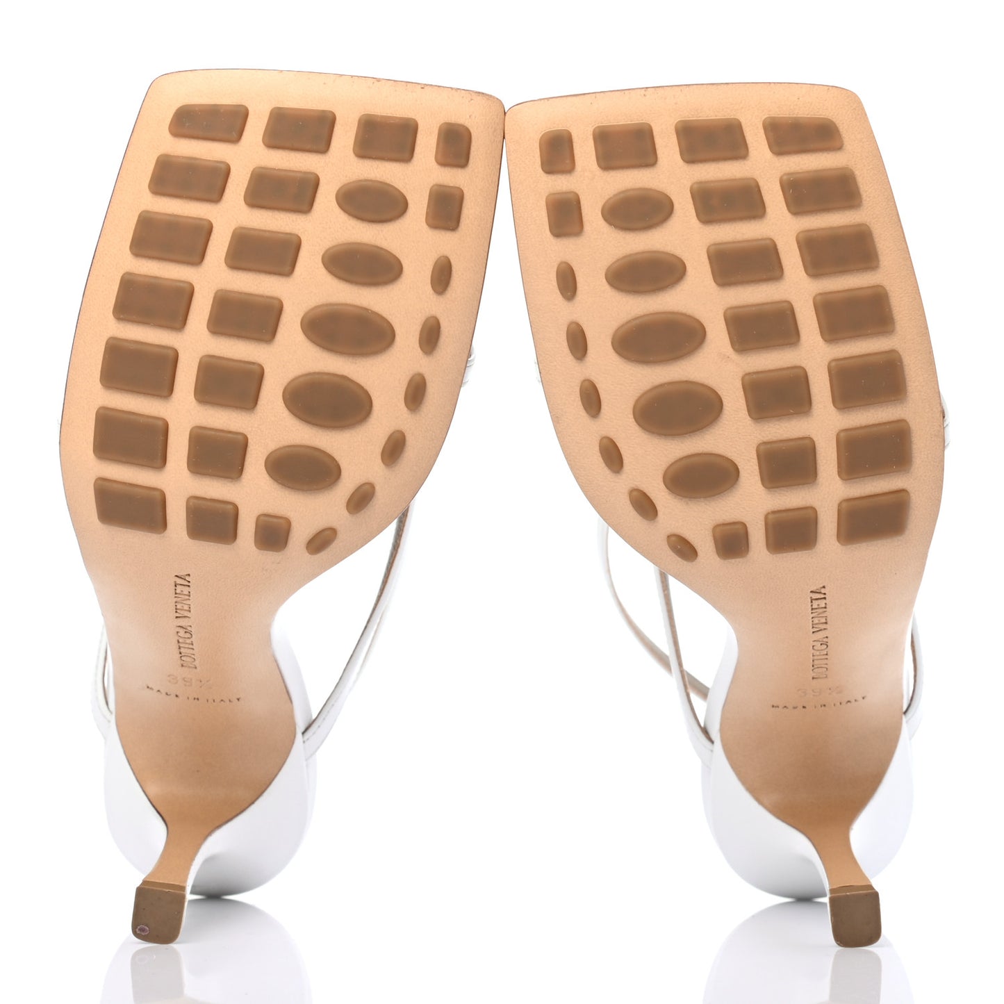 Lambskin Stretch Multi Strap 90mm Sandals 39.5 Optic White