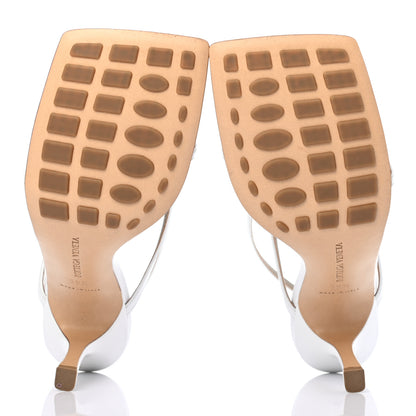Bottega Veneta Lambskin Stretch Multi Strap 90mm Sandals 39.5 Optic White 5 of 8