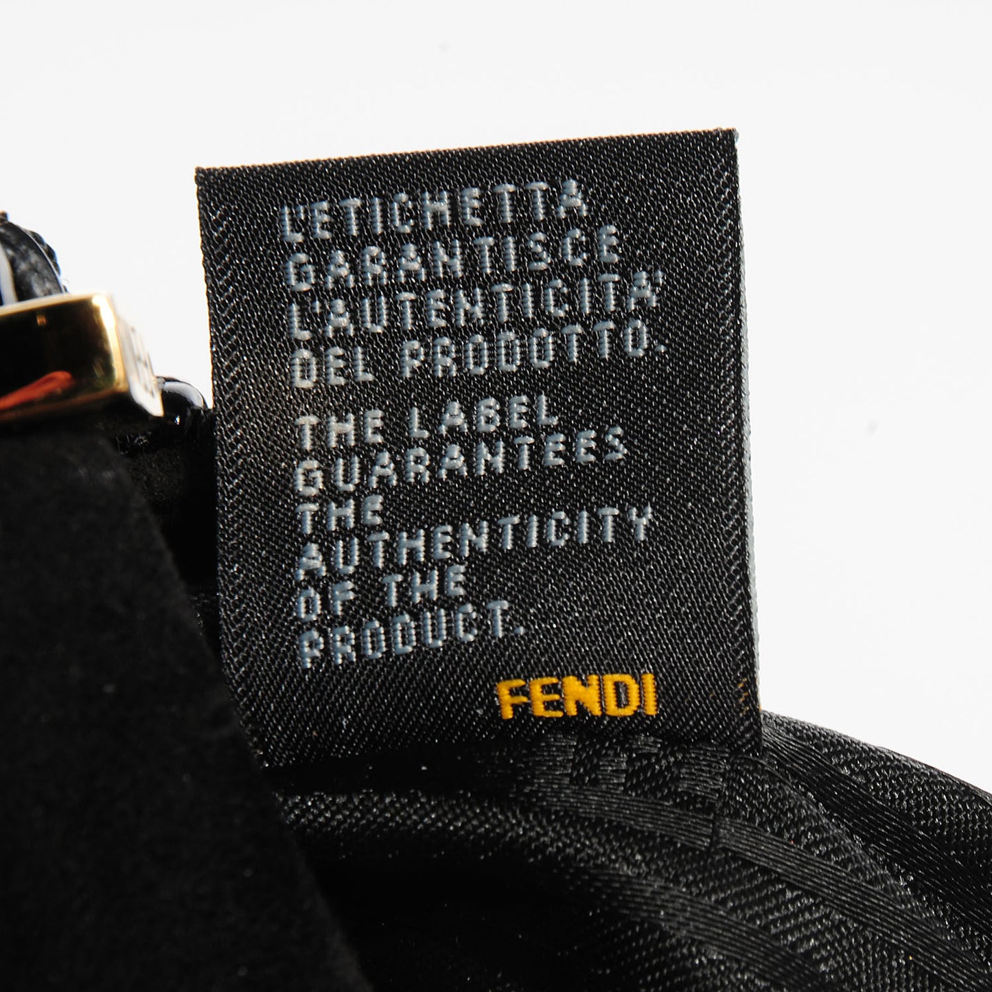 Patent FF Embossed Forever Mini Mama Baguette Black
