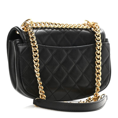 Chanel Calfskin Quilted Small Underline Flap Black 3 of 9
