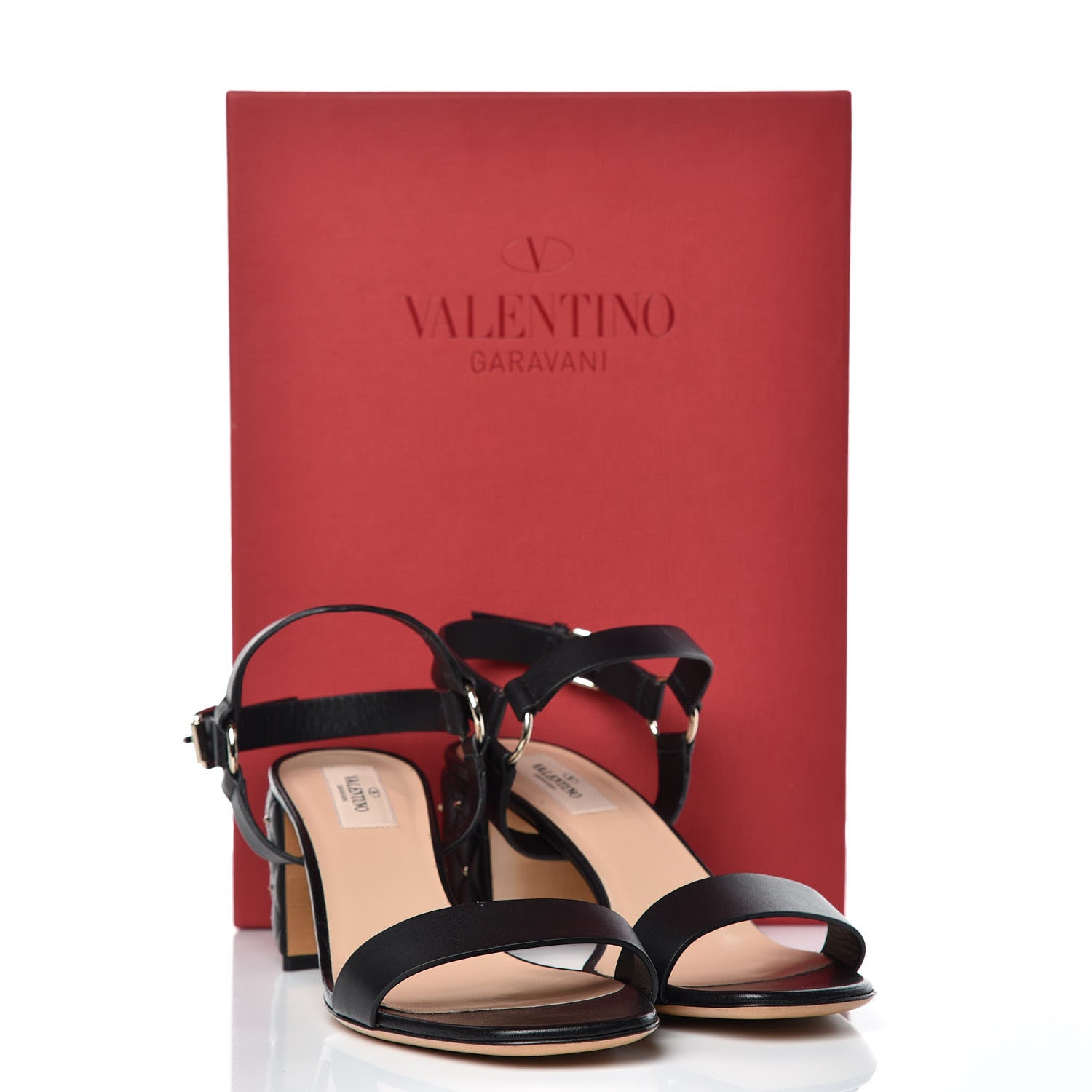 Valentino Garavani Calfskin Nappa Rockstud Spike 60mm Ankle Strap Sandals 40 Black 10 of 10