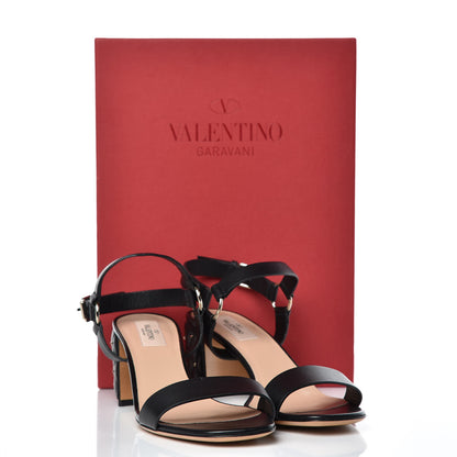 Valentino Garavani Calfskin Nappa Rockstud Spike 60mm Ankle Strap Sandals 40 Black 10 of 10