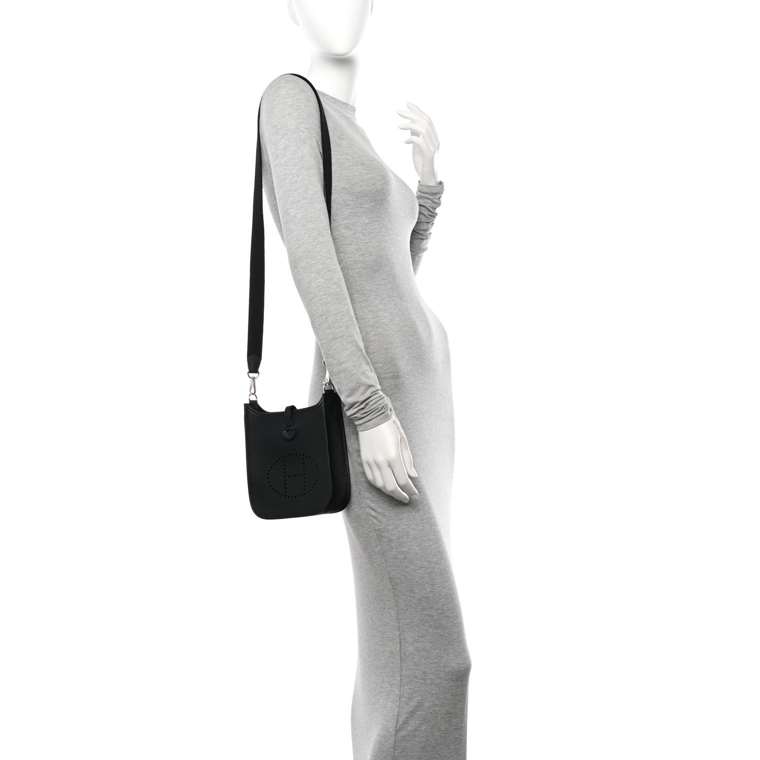 Hermes Taurillon Clemence Evelyne TPM Black 2 of 11