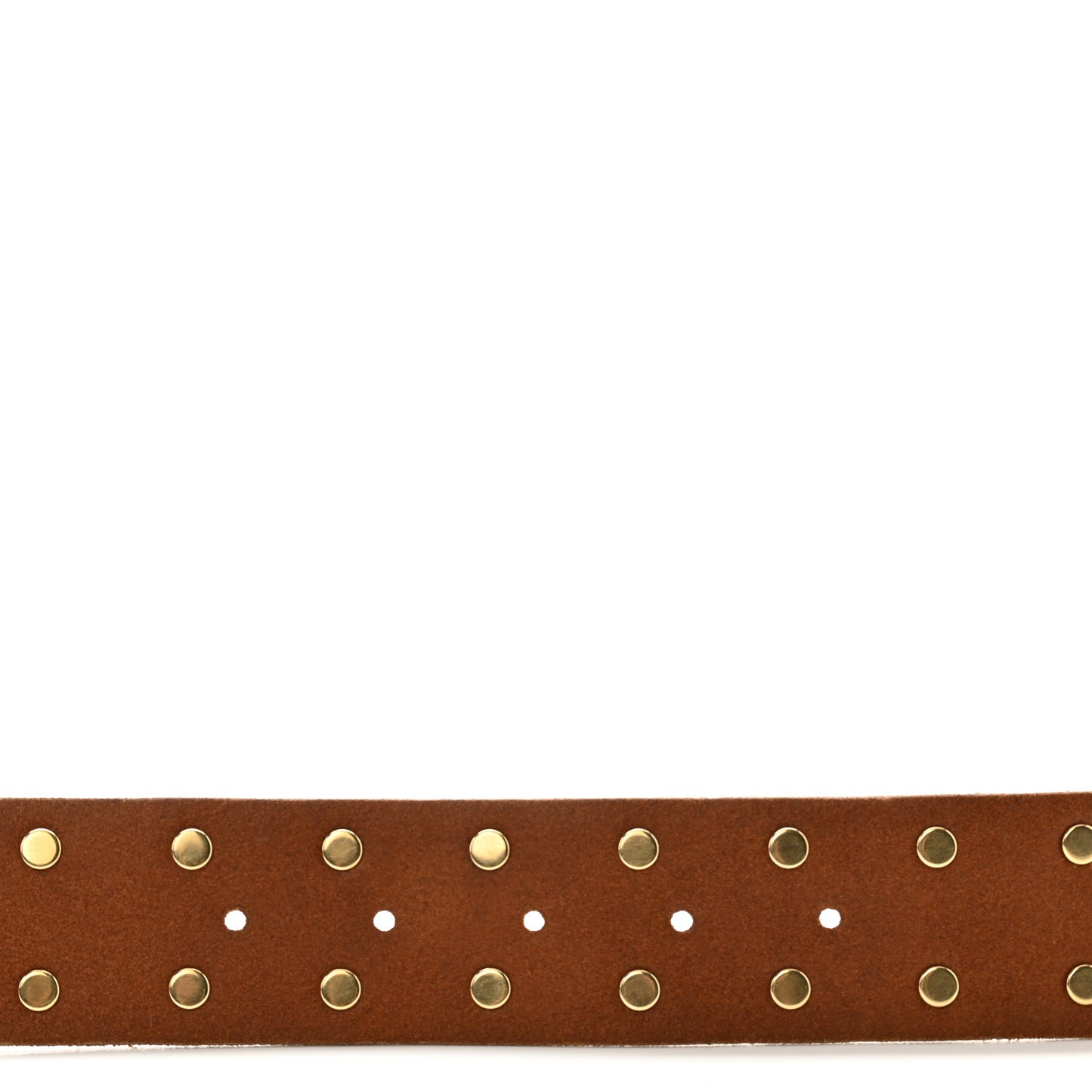 Calfskin Studded Crystals Brass Feline Buckle Belt 75 30 Toscano