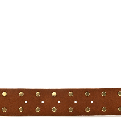 Gucci Calfskin Studded Crystals Brass Feline Buckle Belt 75 30 Toscano 4 of 7