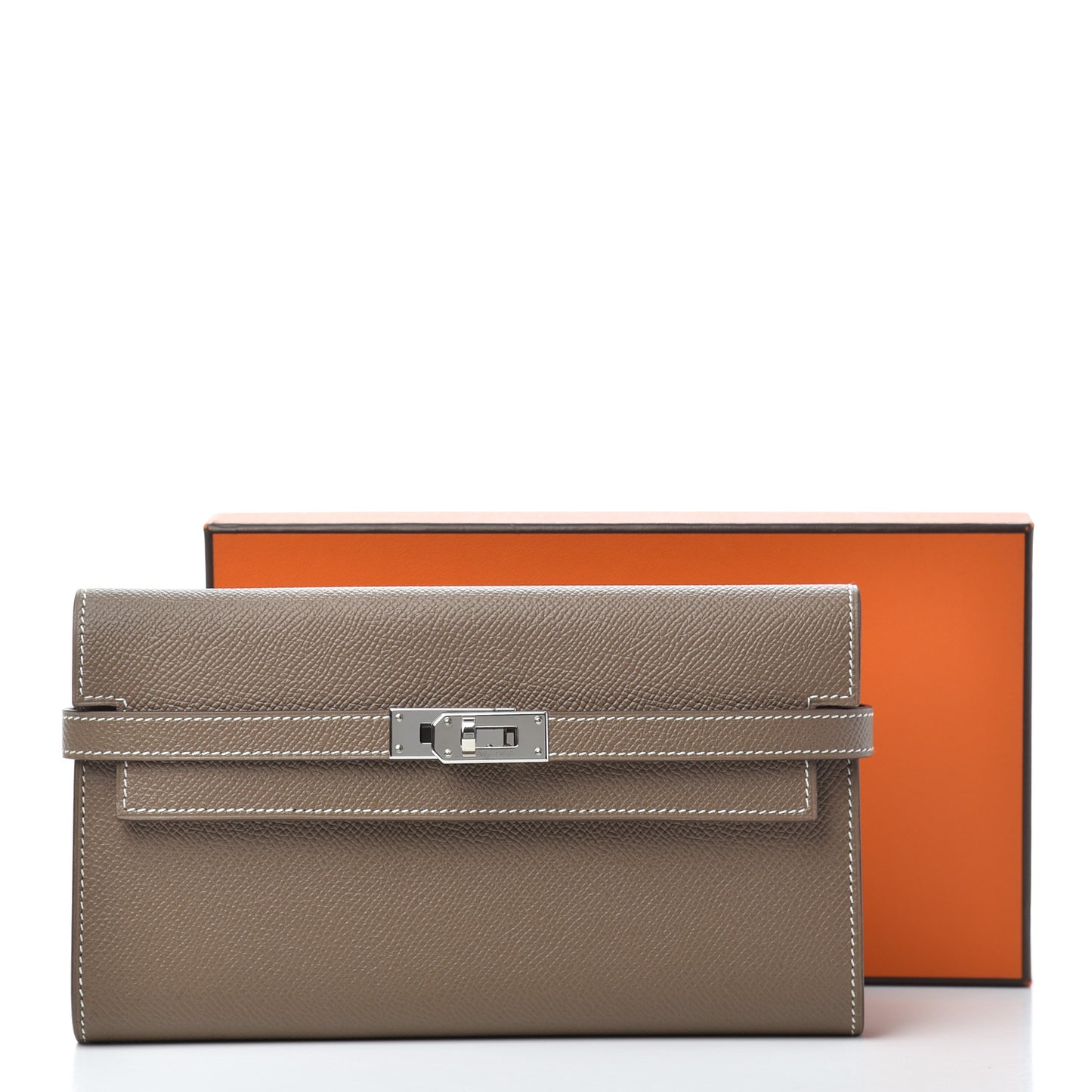 Epsom Kelly Longue Wallet Etoupe