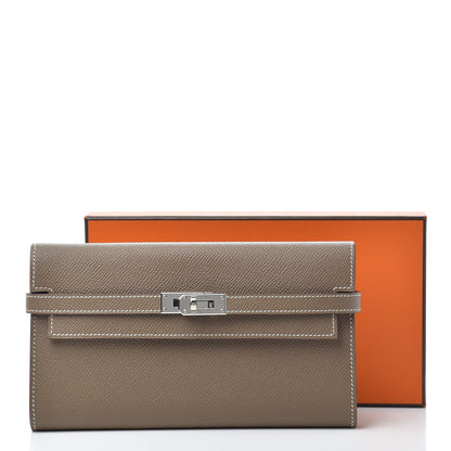 Hermes Epsom Kelly Longue Wallet Etoupe 9 of 9