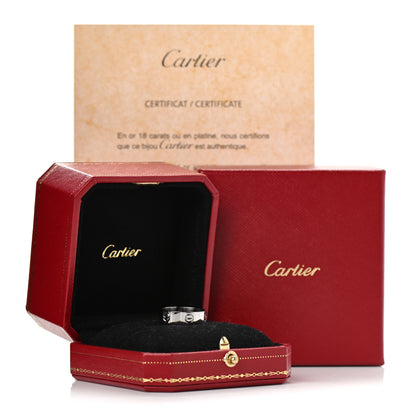Cartier 18K White Gold 5.5mm LOVE Ring 55 7.25 5 of 5
