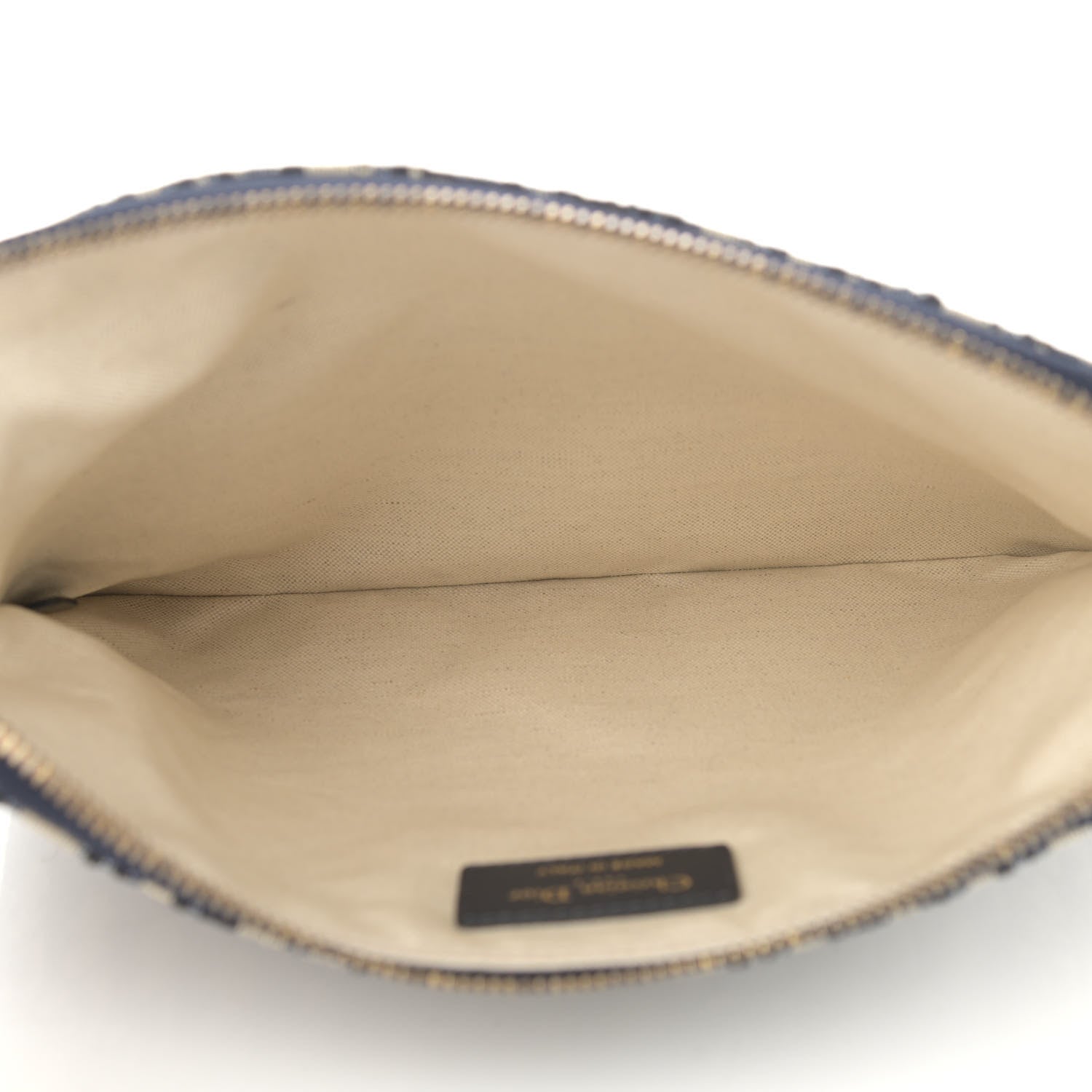 Christian Dior Oblique Pouch Clutch Blue 4 of 6