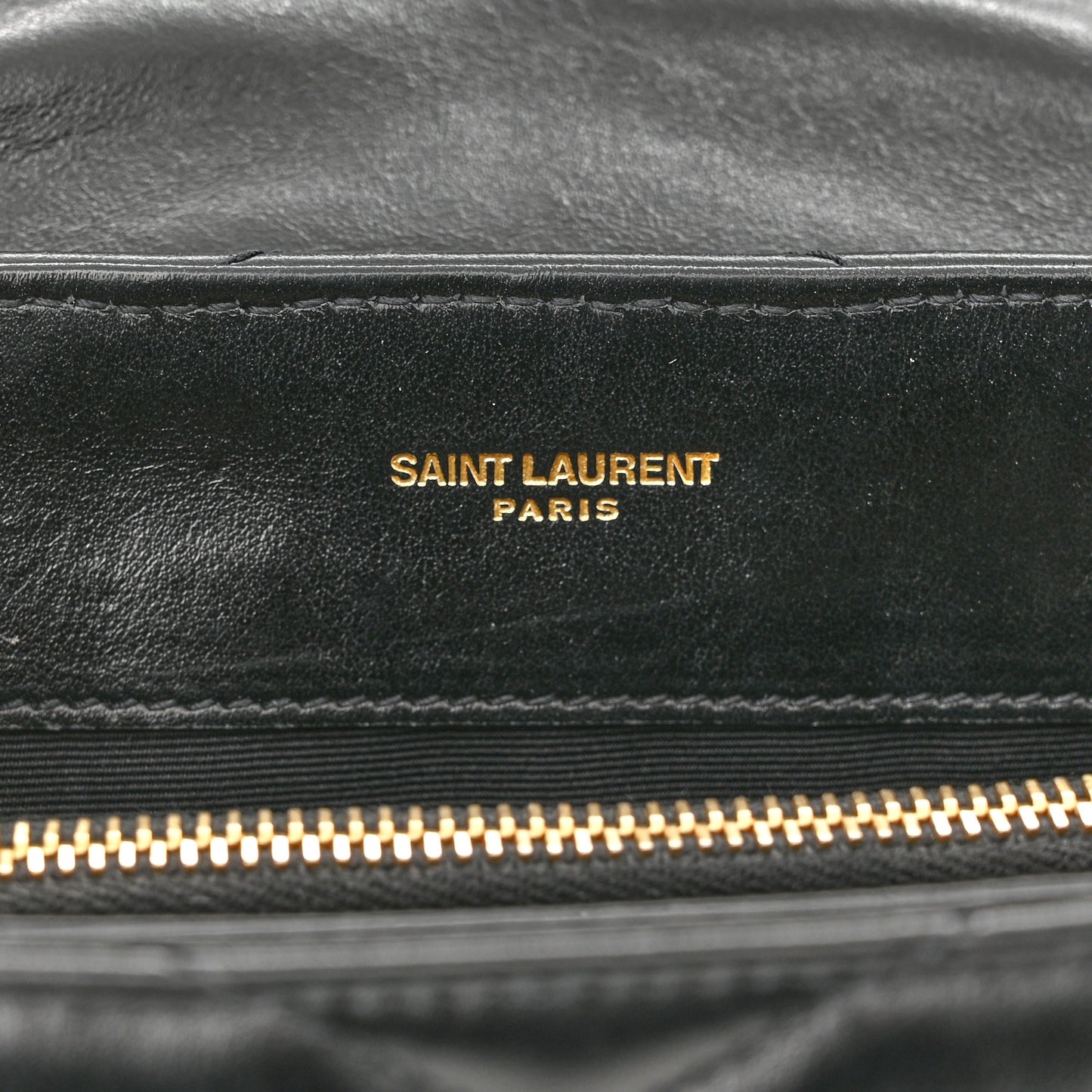 Calfskin Y Quilted Monogram Small Loulou Chain Satchel Black