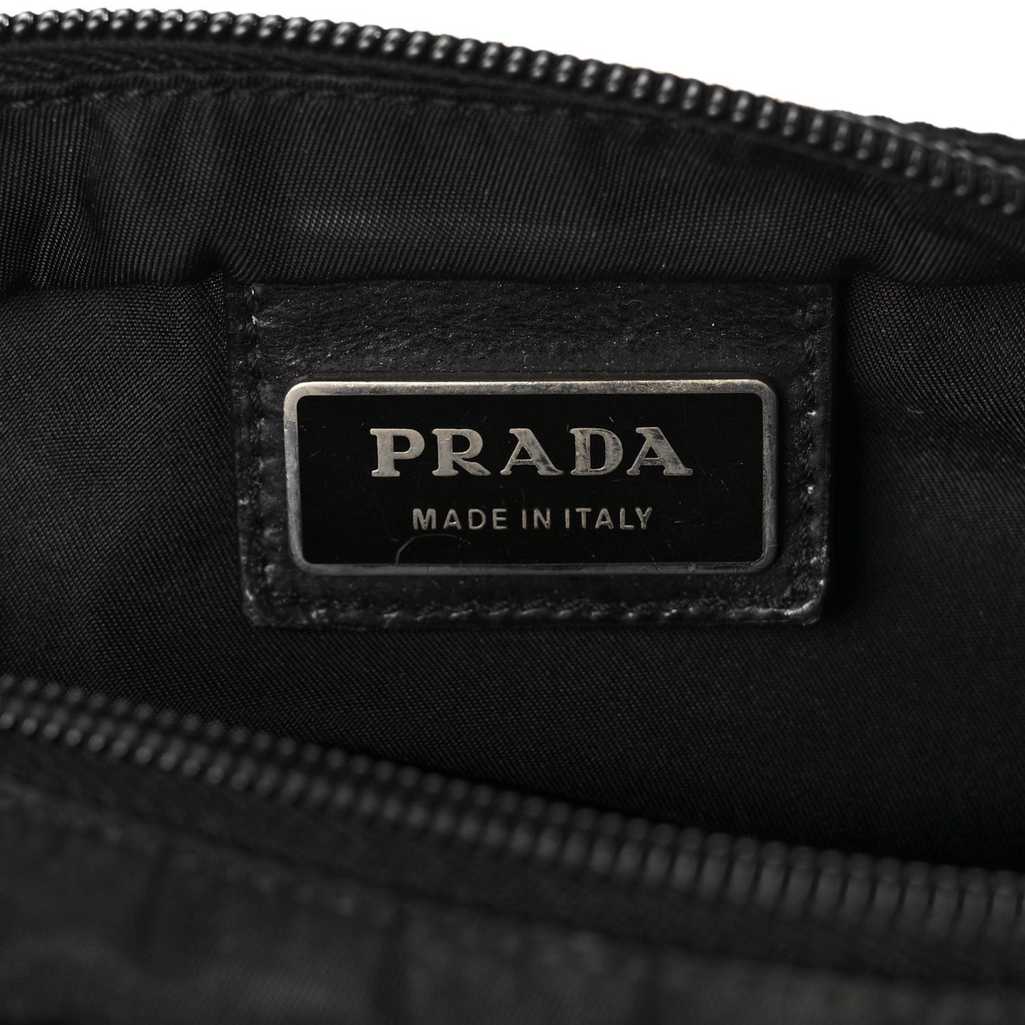 Tessuto Nylon Saffiano Flat Messenger Bag Black