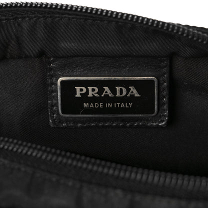 Prada Tessuto Nylon Saffiano Flat Messenger Bag Black 5 of 11