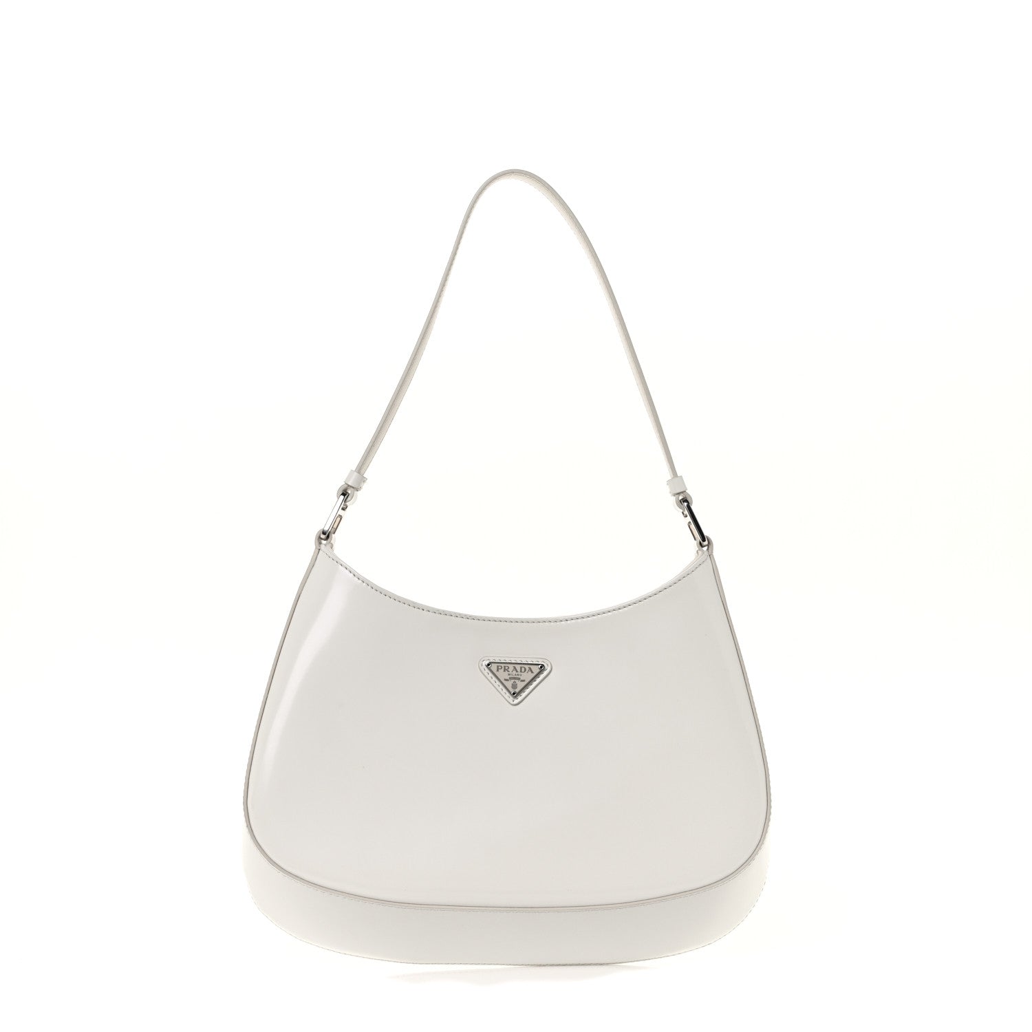Prada Spazzolato Cleo Shoulder Bag White 1 of 8