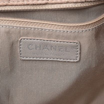 Chanel Suede Quilted Patchwork Drawstring Bag Blue Green Pink Beige 6 of 11