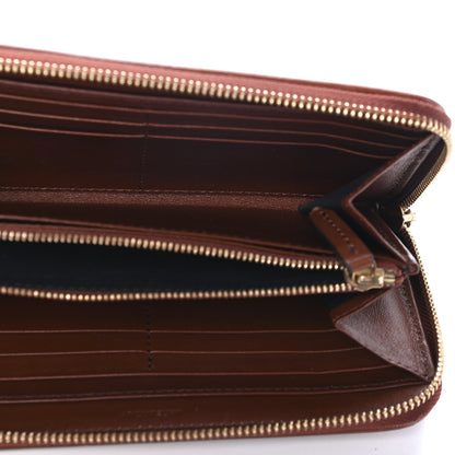 Burberry House Check Bridle Calfskin Ziggy Zip Around Wallet Dark Tan 4 of 4