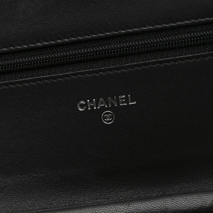 Chanel Lambskin Quilted Boy Wallet On Chain WOC Black 6 of 12