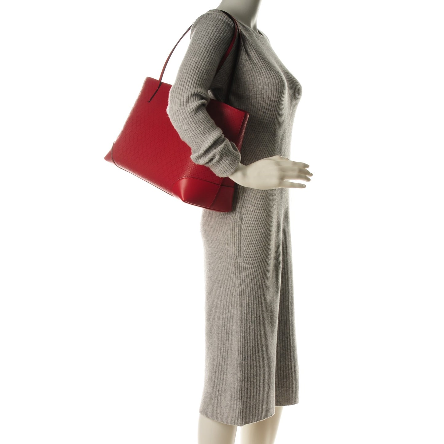 Hilary Lux Bright Diamante Medium Shopper Tote Tabasco