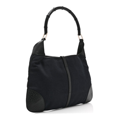 Gucci Canvas Small Jackie O Hobo Black 3 of 10