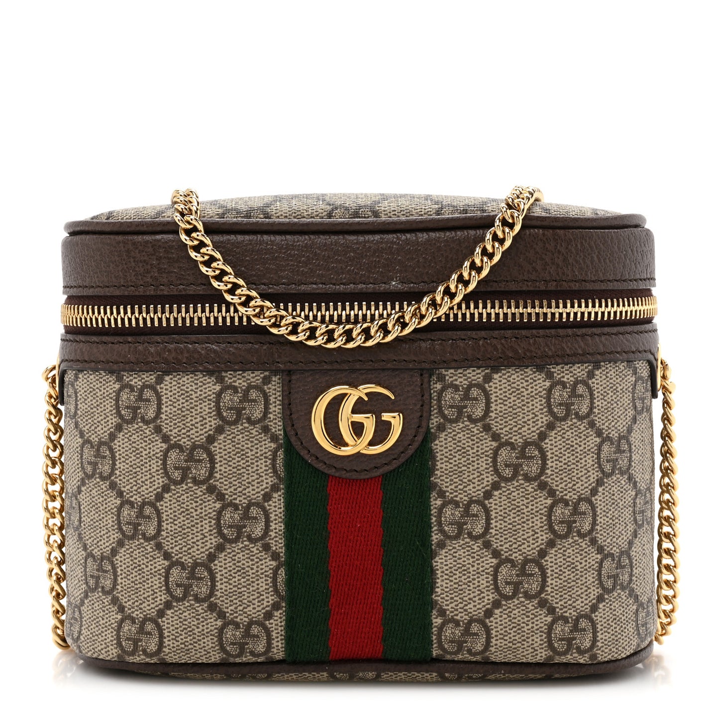 GG Supreme Monogram Web Ophidia Belt Bag 75 30 Dark Brown