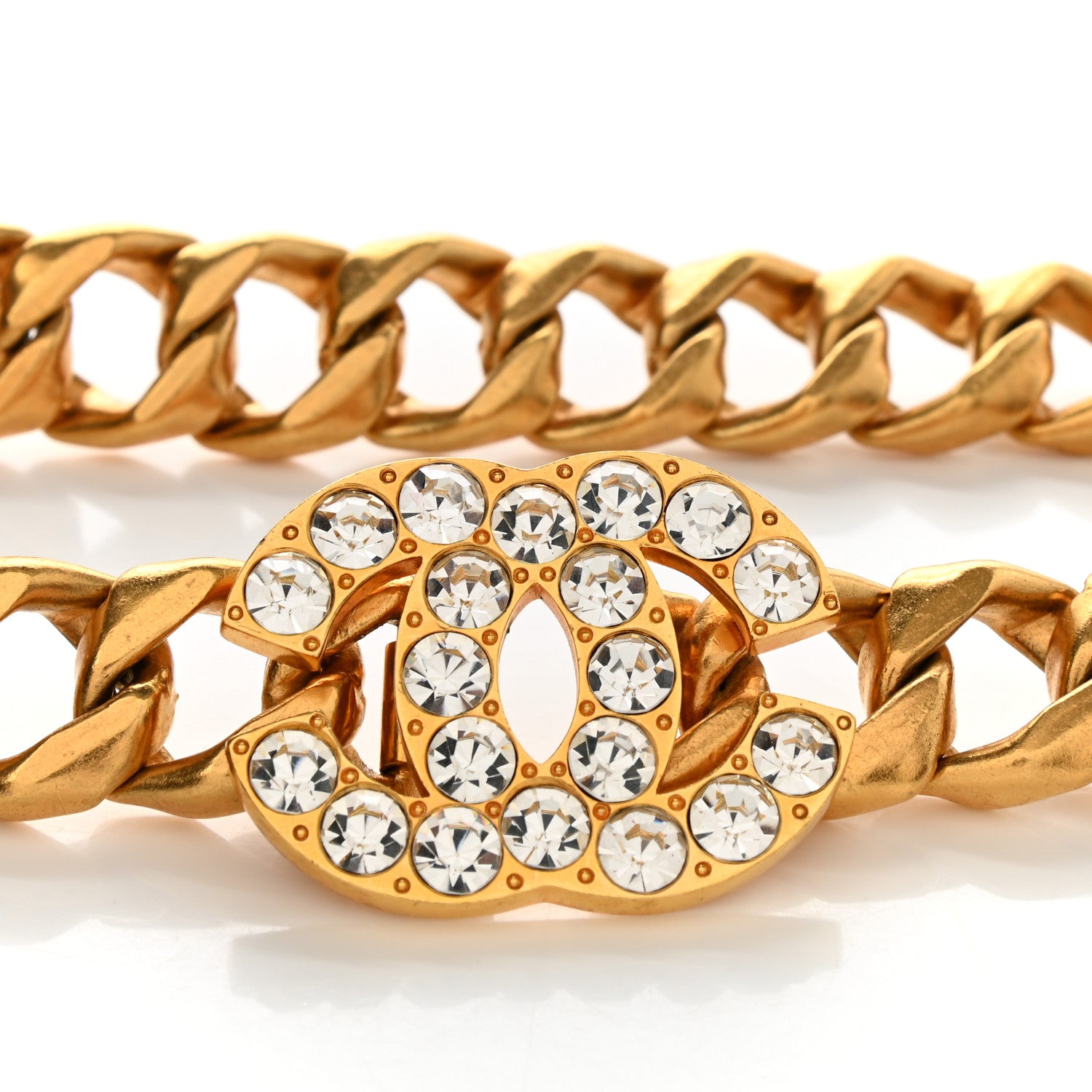 Chanel Crystal CC Chain Link Belt Gold 4 of 6