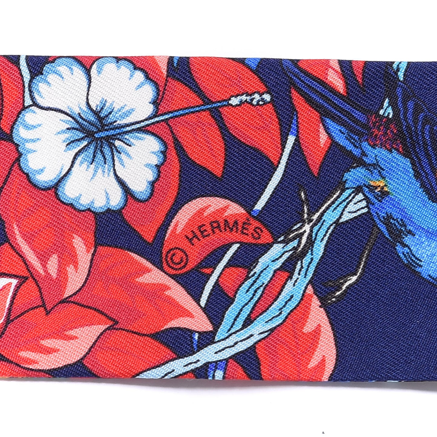 Silk Jungle Love Twilly Marine Rouge Brun