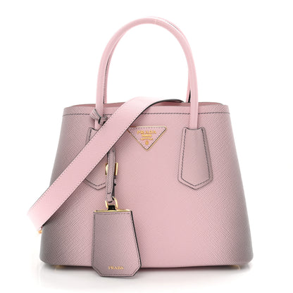Prada Saffiano Cuir Mini Double Bag Alabastro 1 of 9