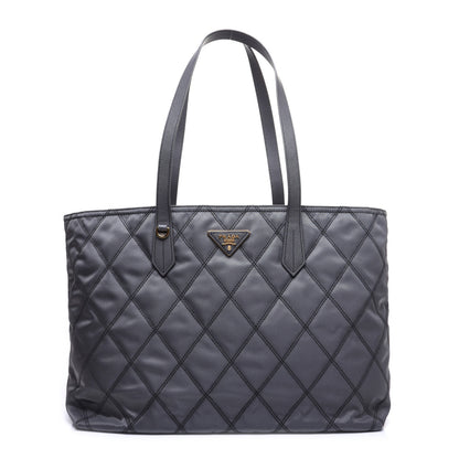 Prada Nylon Tessuto Impuntu Quilted Shopper Tote Ardesia 1 of 11