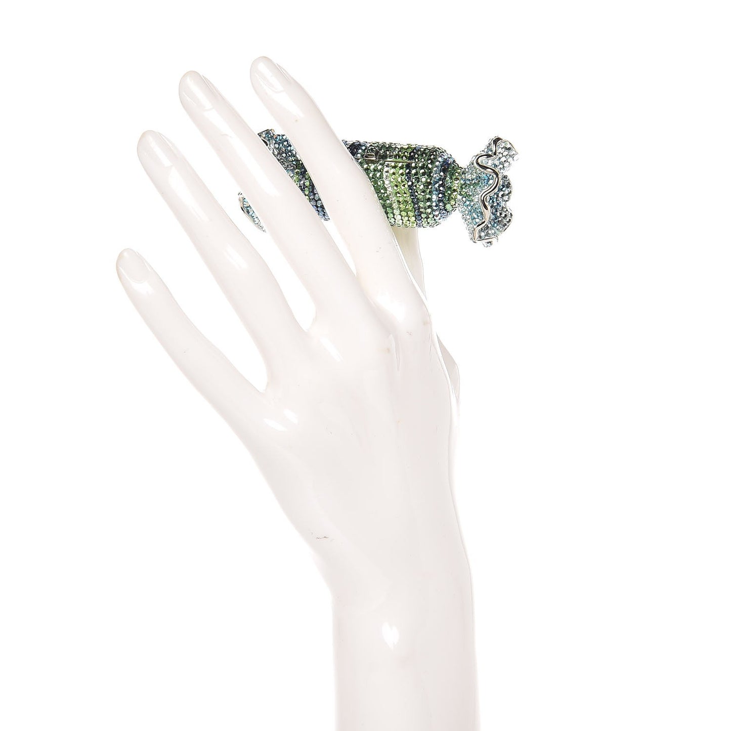 Crystal Candy Minaudiere Pill Case Blue Green