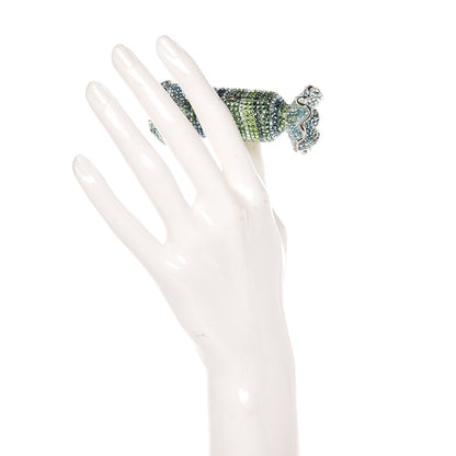 Judith Leiber Crystal Candy Minaudiere Pill Case Blue Green 2 of 6