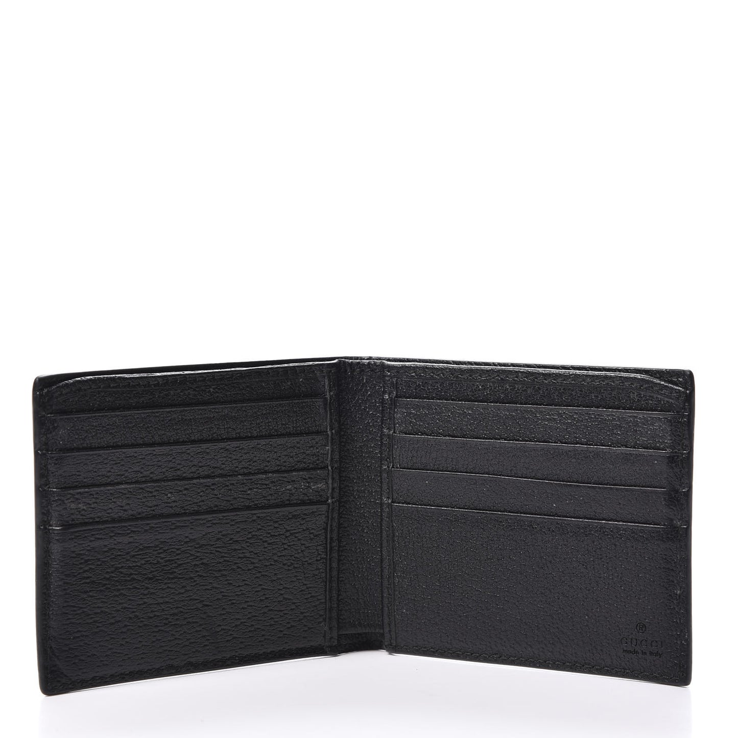 Calfskin Boar Effect GG Marmont Bi-Fold Wallet Black