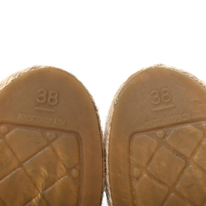Chanel Tweed CC Espadrilles 38 Brown Pink 7 of 9
