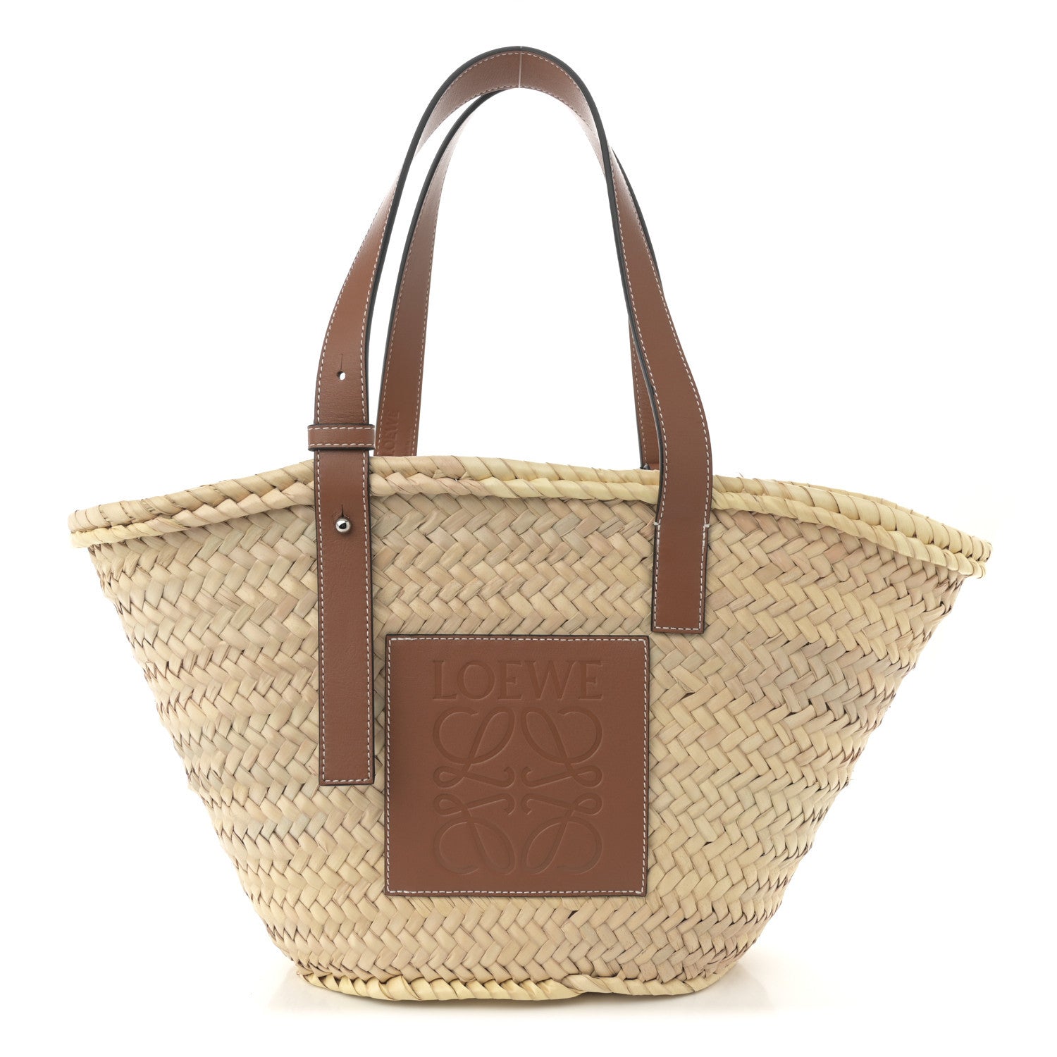Loewe Raffia Basket Tote Bag Natural Tan 1 of 9