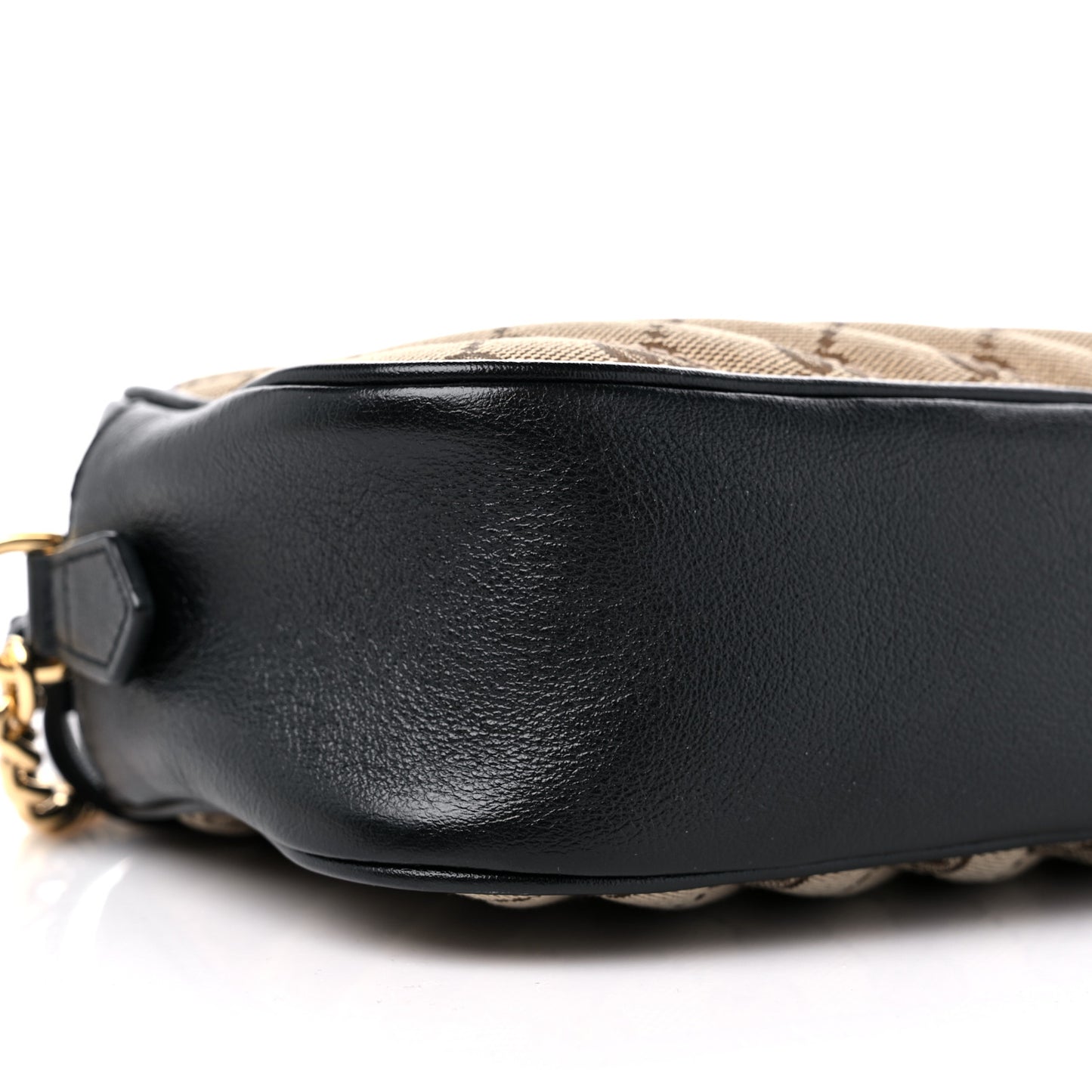Monogram Matelasse Diagonal Small GG Marmont Chain Shoulder Bag Beige Black