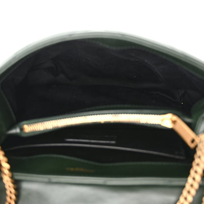 Saint Laurent Calfskin Y Quilted Monogram Small Loulou Chain Satchel Dark Mint 5 of 11