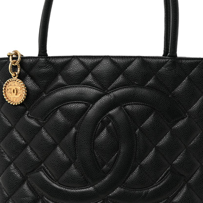 Chanel Caviar Quilted Medallion Tote Black 8 of 11