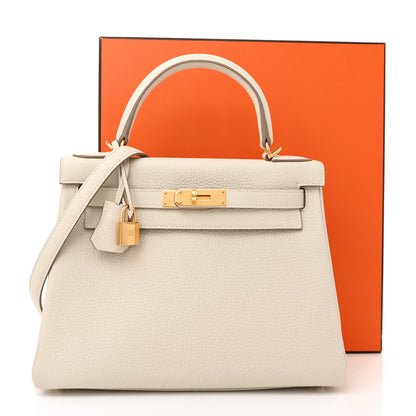 Hermes Taurillon Clemence Kelly Retourne 28 Craie 12 of 12