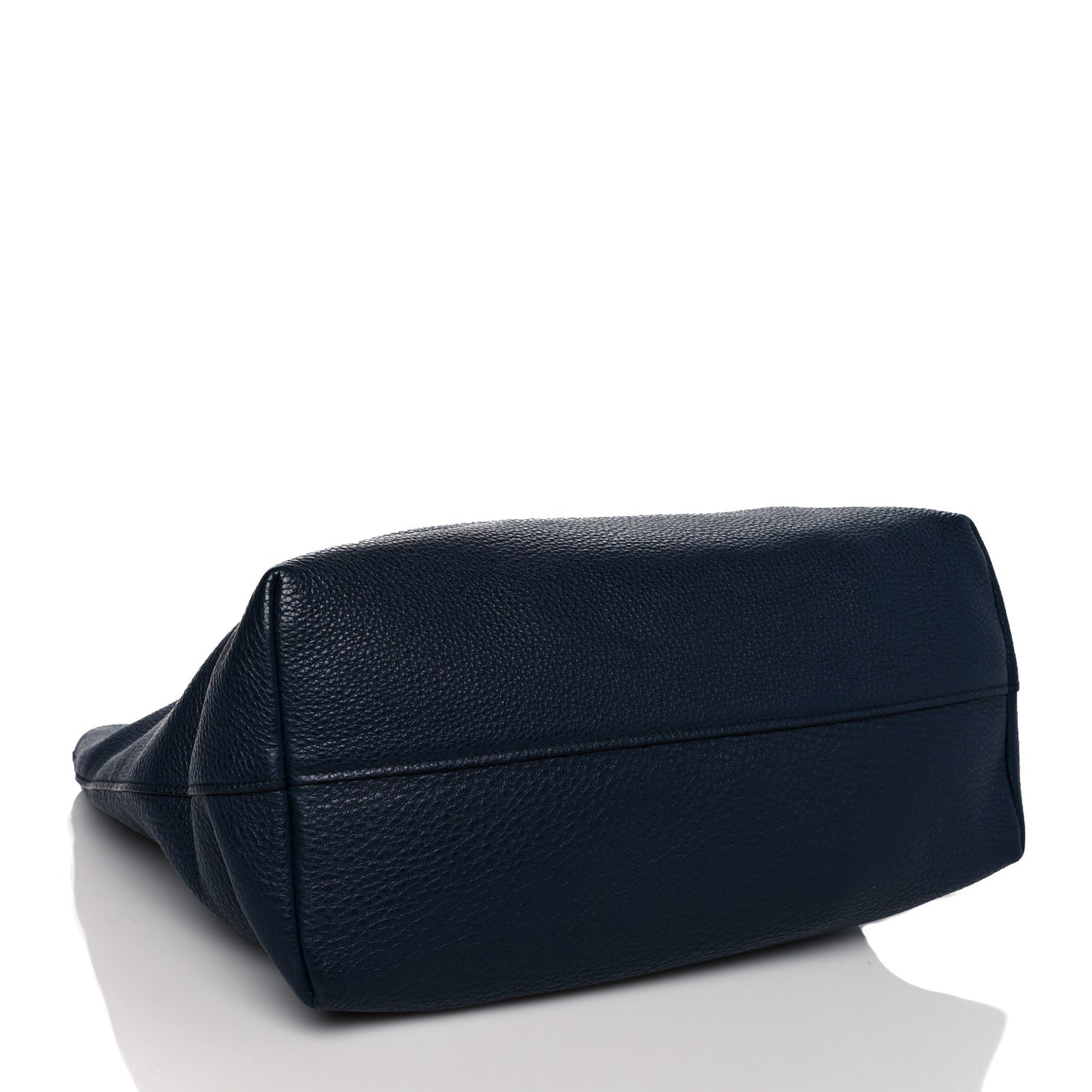 Vitello Daino Pocket Shopping Tote Blue