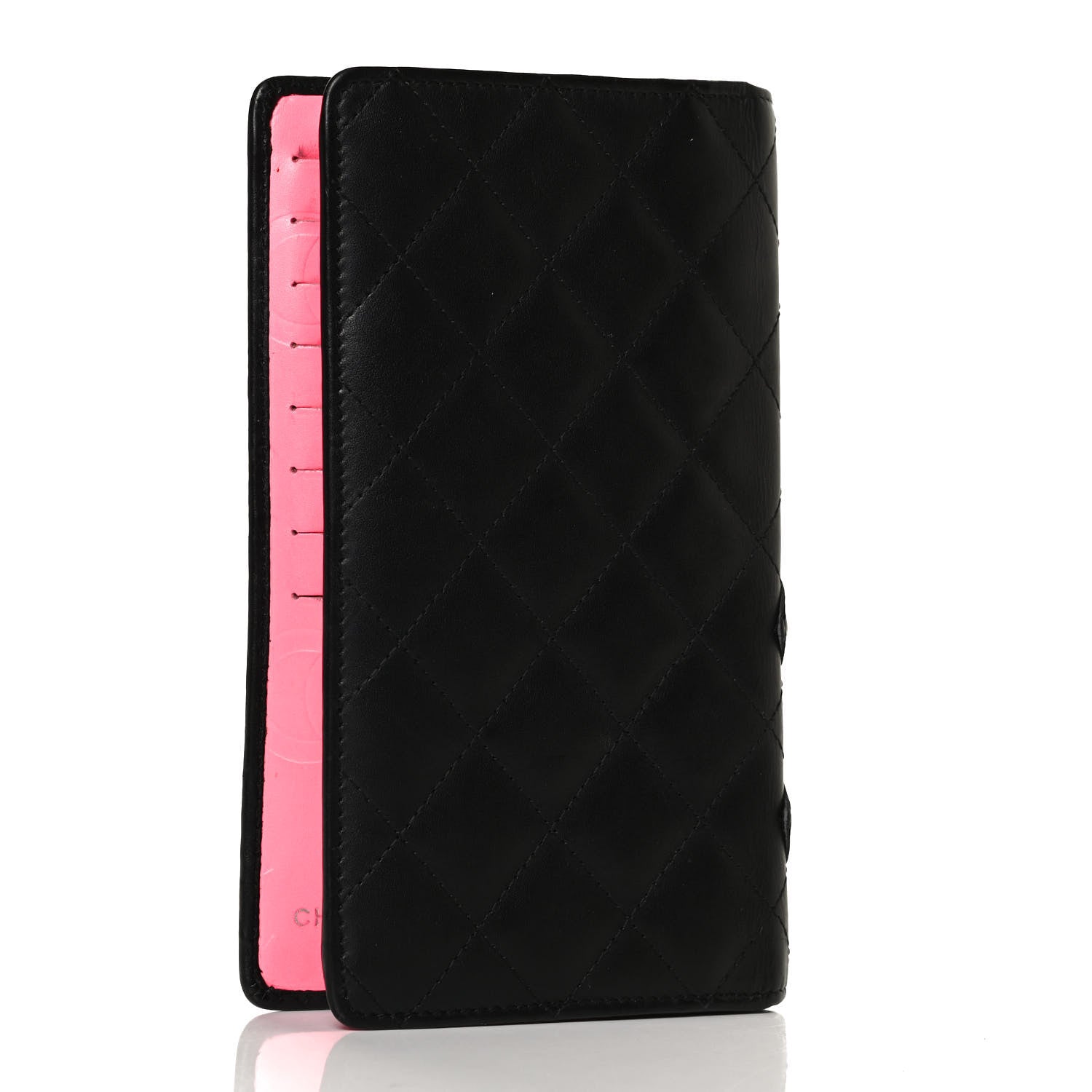 Chanel Calfskin Quilted Cambon Yen Wallet Black 3 of 10
