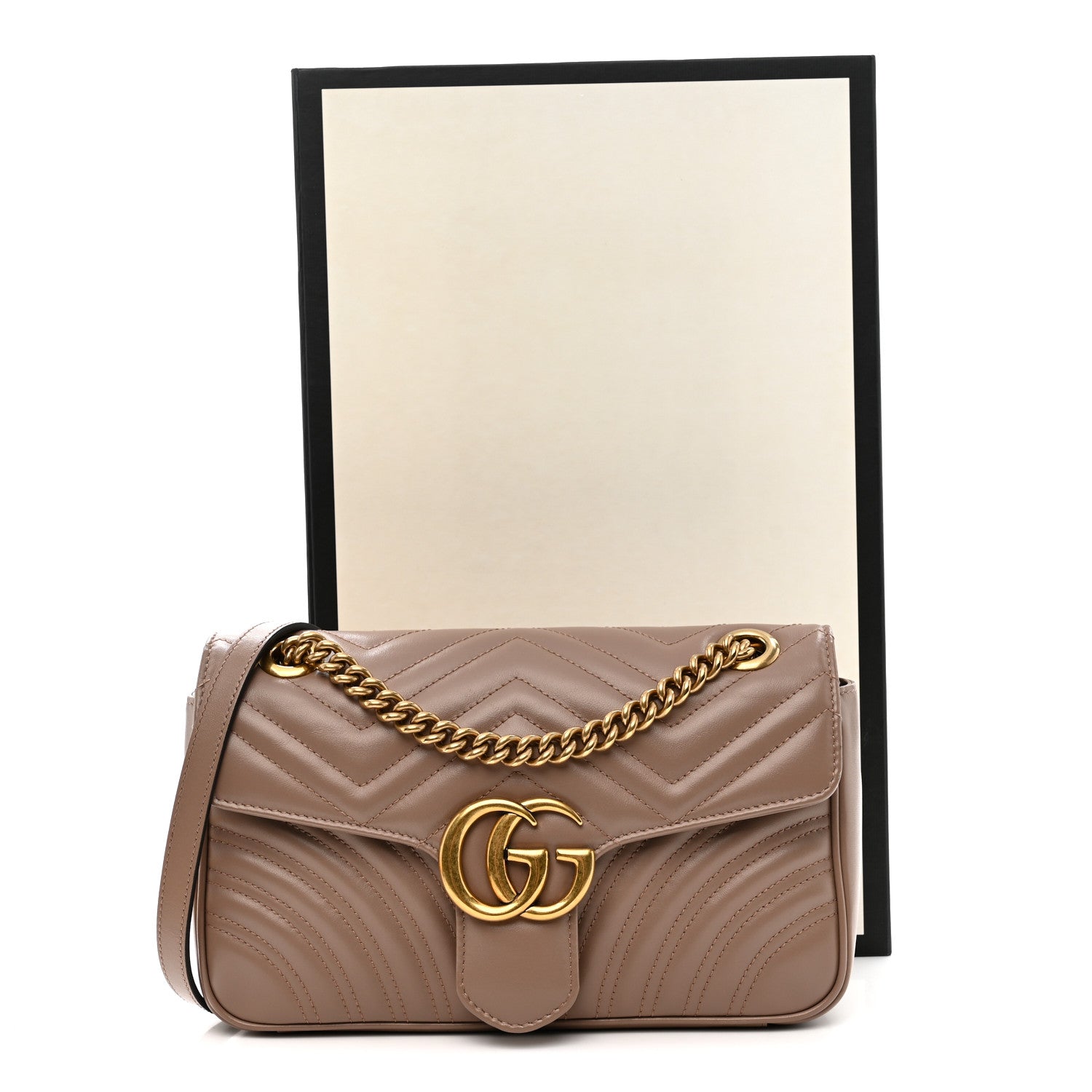 Gucci Calfskin Matelasse Small GG Marmont Shoulder Bag Porcelain Rose 11 of 11