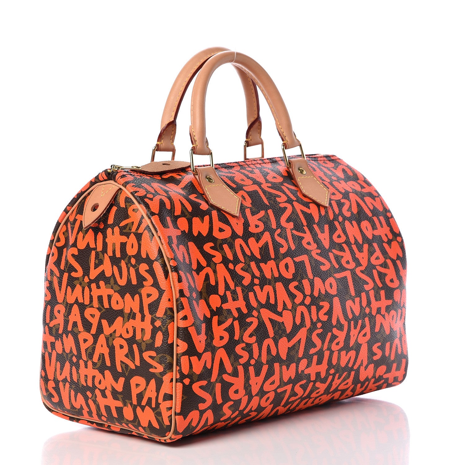Louis Vuitton Monogram Graffiti Speedy 30 Orange 3 of 14