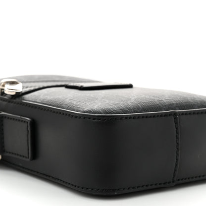 Gucci GG Supreme Monogram Appia Calfskin Web Small Camera Messenger Bag Black Grey 9 of 10
