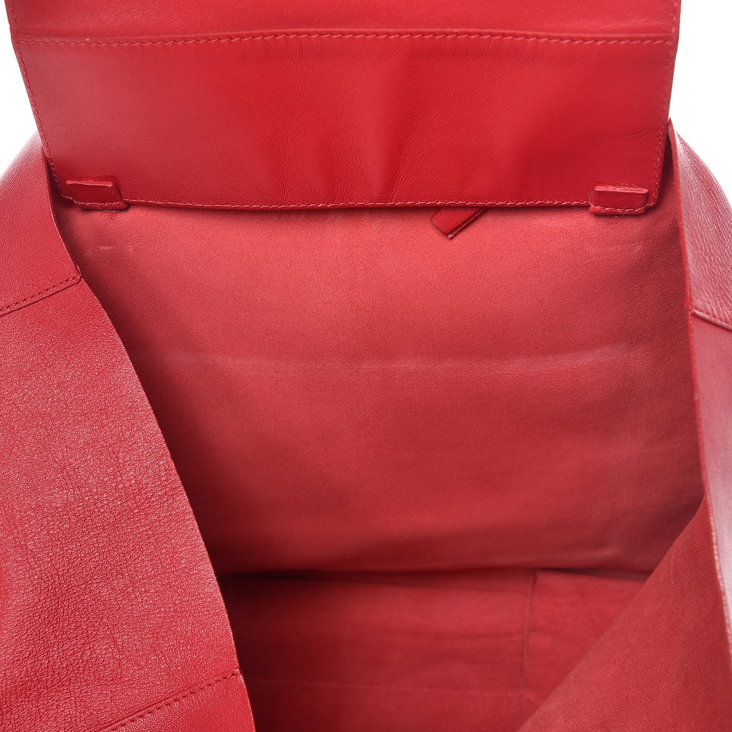 Lambskin Horizontal Cabas Red