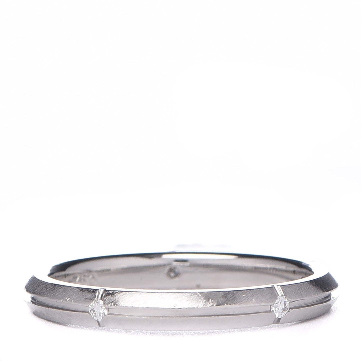 18K White Gold Diamond Narrow Streamerica Ring 50 5.5