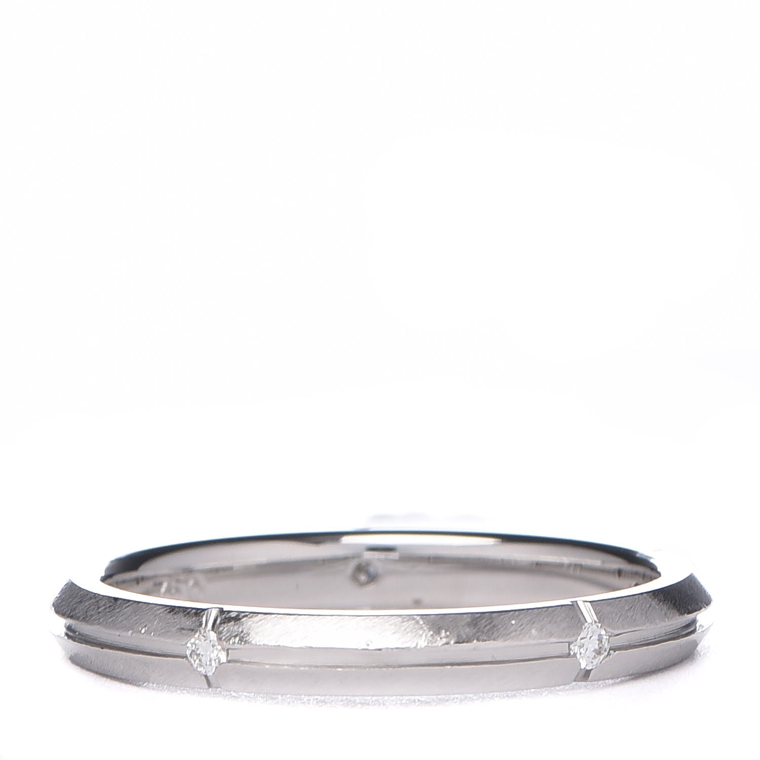 Tiffany 18K White Gold Diamond Narrow Streamerica Ring 50 5.5 1 of 6