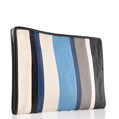 Balenciaga Veau Arena Multicolore Bazar Pouch Bleu Gris White Black 3 of 8